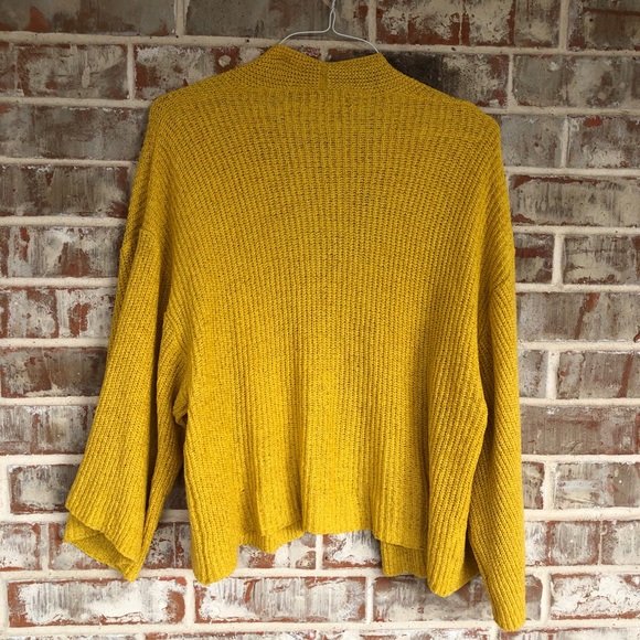 Anthropologie Cropped Knit Kimono Marigold Sweater - Picture 5 of 13